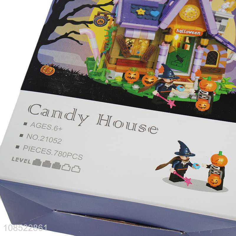 Hot selling led light candy house buiding block toys for girls