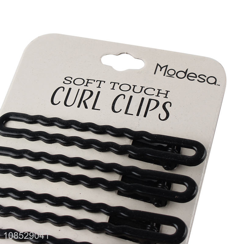 Latest products girls soft touch curl clips hairpin for sale