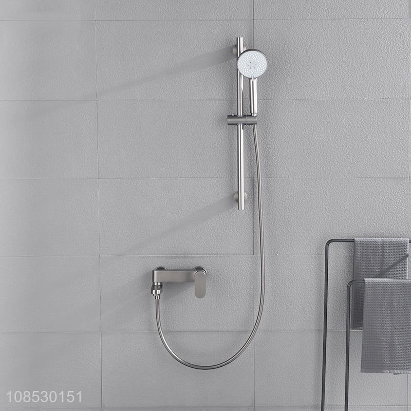 China factory wall mounted brass shower set with handheld shower head