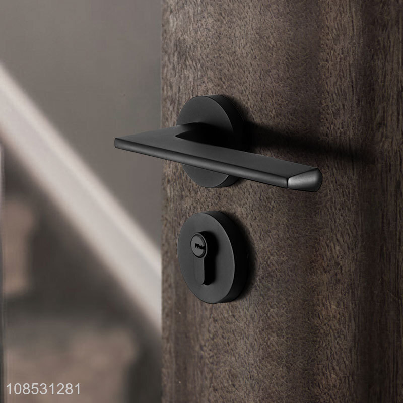 Wholesale simple design interior door handle lock wooden door split lock set