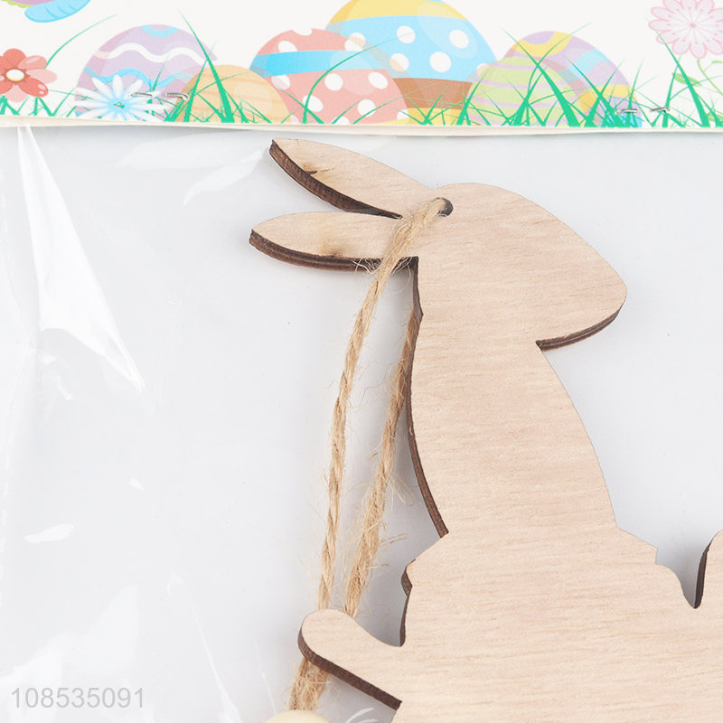 Wholesale handmade Easter tree decor hanging wooden ornaments