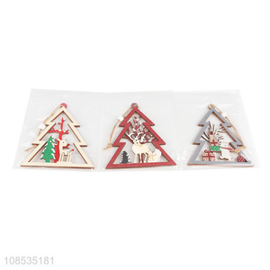 New arrival Christmas tree decoration hanging wooden ornaments