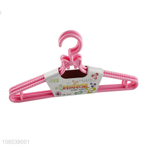 Popular products 4pieces plastic children clothes hanger for sale