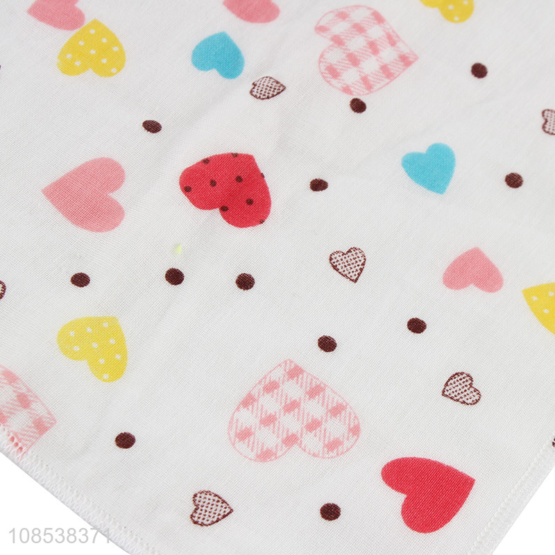 Wholesale square printed gauze towel soft hand towel for kids