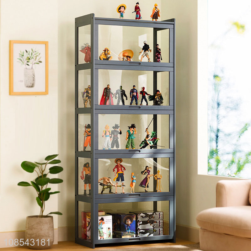 Wholesale acrylic bamboo display stand for lego, figurines and makeup