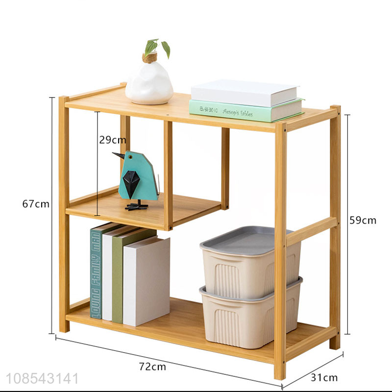 China improts bamboo material kitchen cart trolley storage rack with wheels