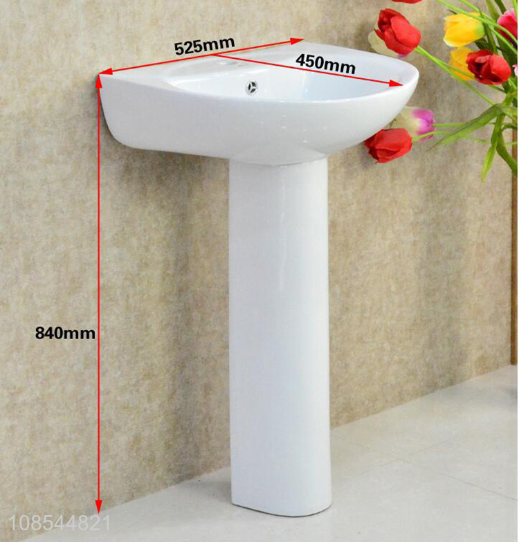 Wholesale high temperature firing wear-resistant ceramic pedestal sink