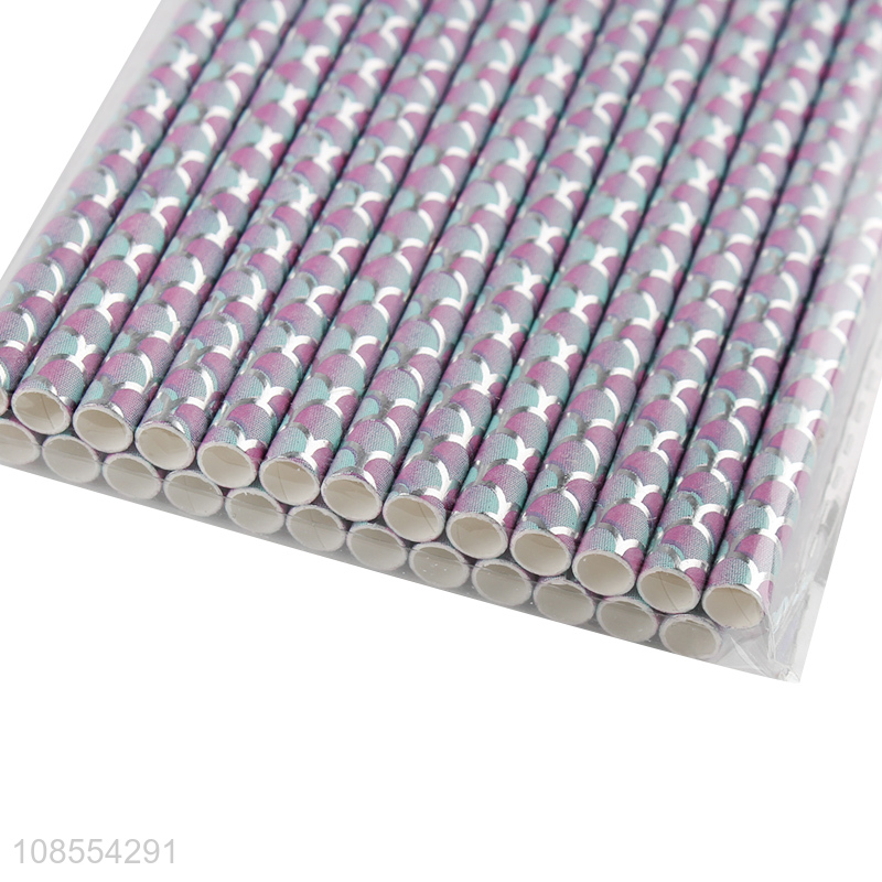 China wholesale party supplies juice paper straw set