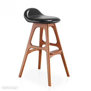 China imports solid wood pu leather bar stool chair bar supplies