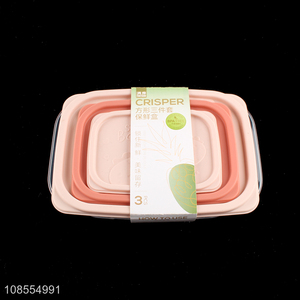 China factory 3pieces plastic crisper preservation box for sale