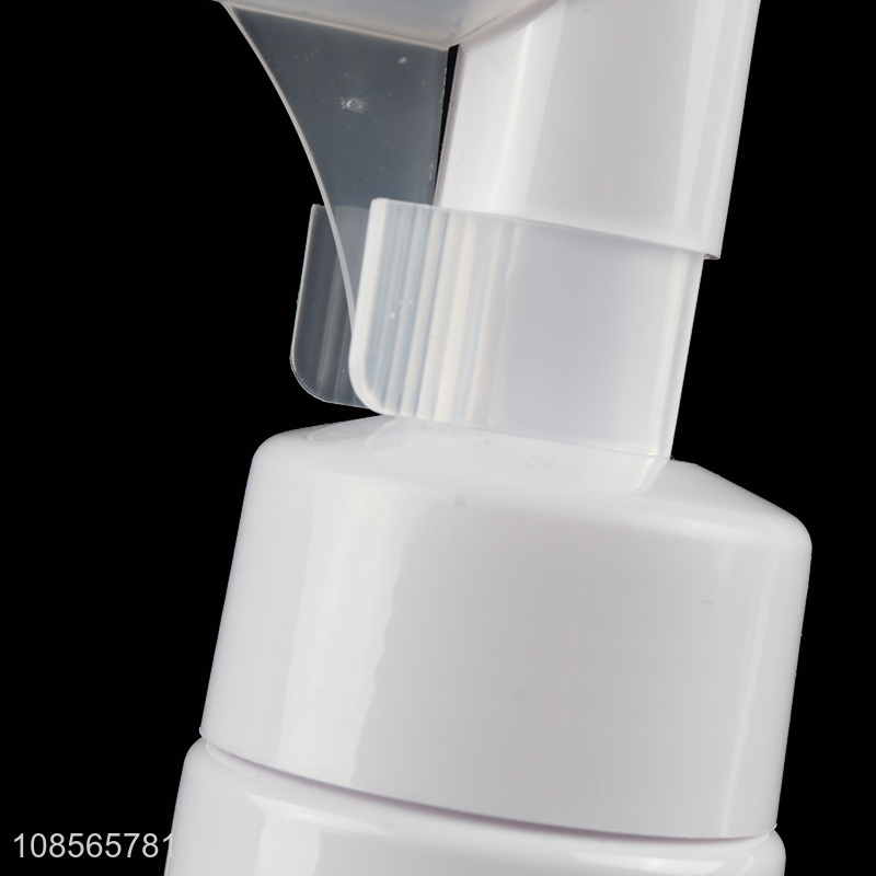 Wholesale reusable mousse pump bottle with silicone facial brush