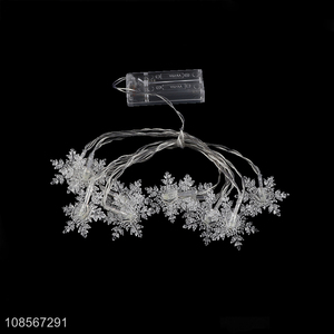 Hot selling snowflakes shape christmas battery lamp string