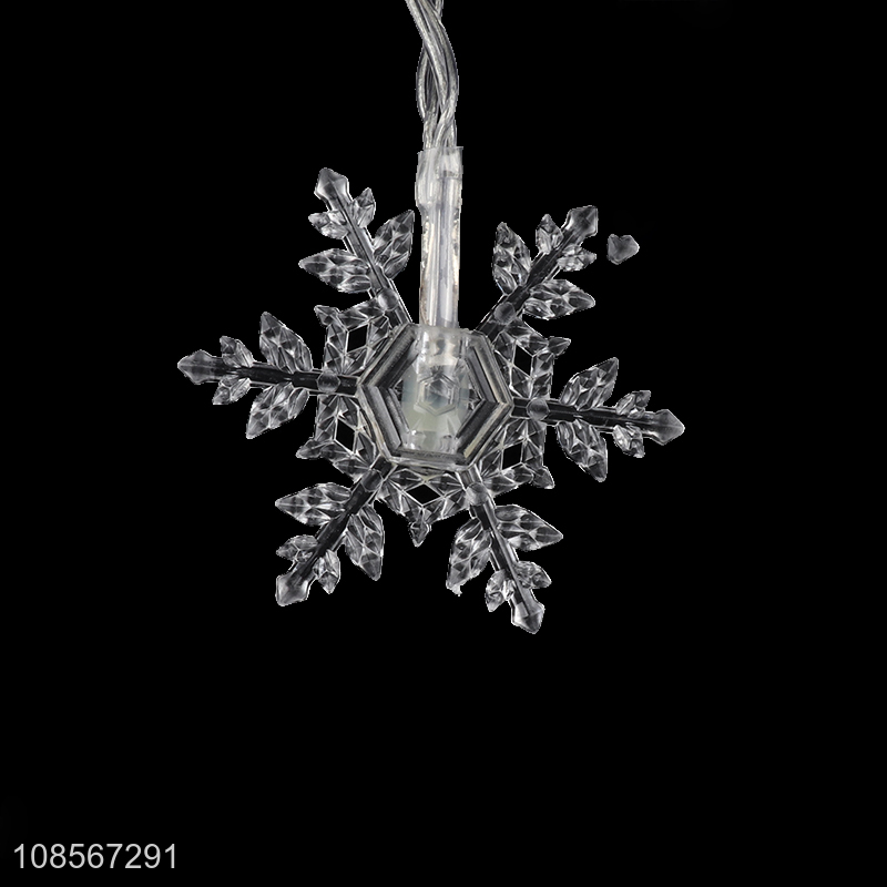 Hot selling snowflakes shape christmas battery lamp string