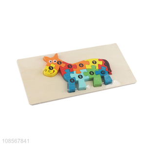 Factory supply educational learning toy wooden horse puzzle