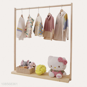 Low price bedroom wooden <em>clothes</em> storage <em>rack</em> for household