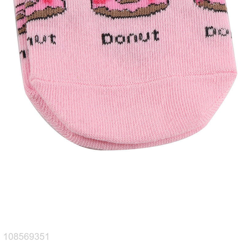 China factory pink girls cotton ankle socks for sale