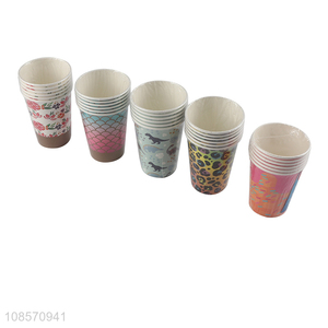 Wholesale 9oz 6pcs <em>paper</em> <em>cup</em> custom logo disposable cups