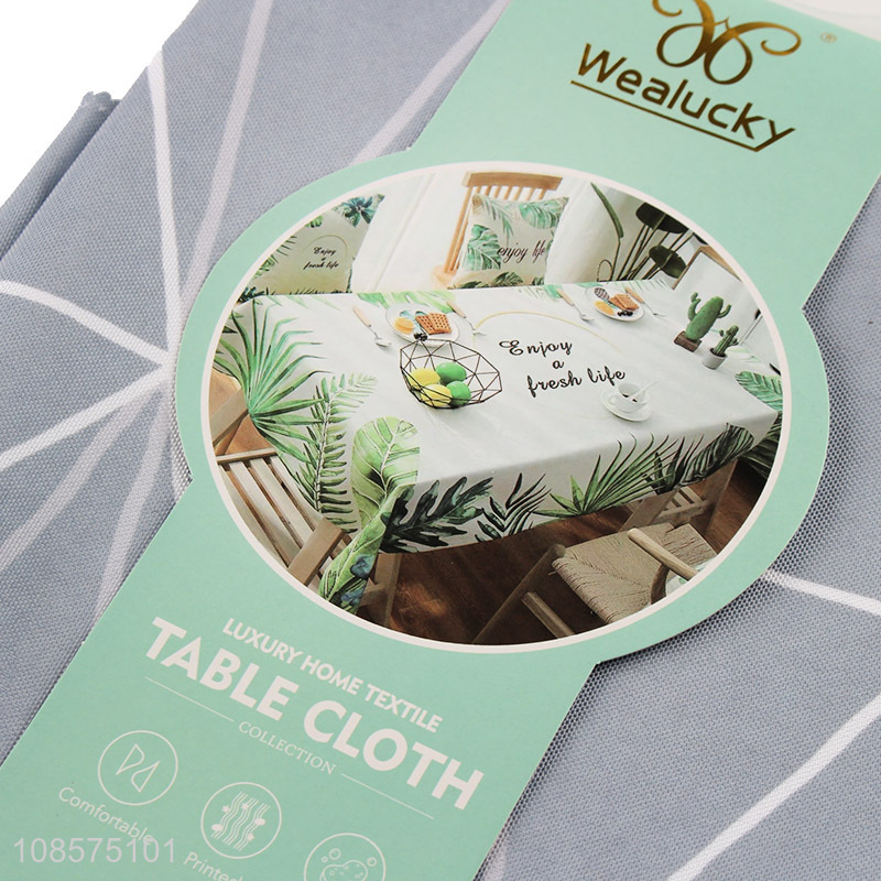 Good quality Dia 140cm waterproof polyester table cloth for decor