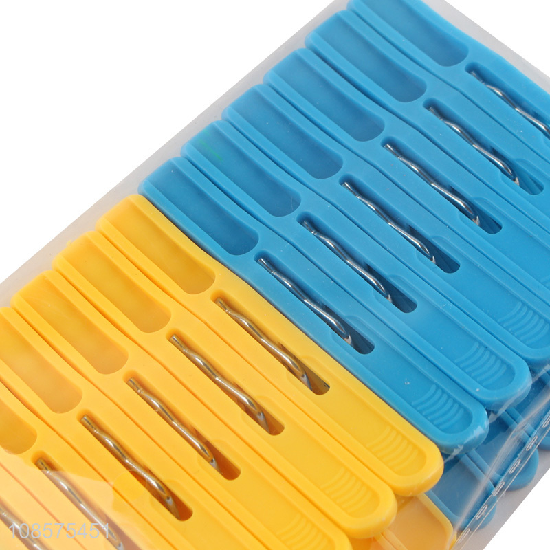 Wholesale 24pcs plastic clothes pegs air-drying clothes pins