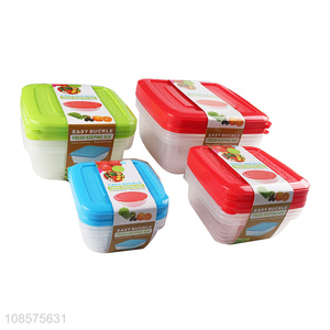 Hot product 4pcs/set plastic fresh-keeping box multipurpose plastic storage box