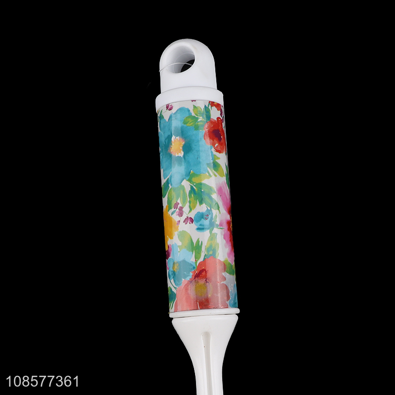 Wholesale durable toilet brush with floral print long handle