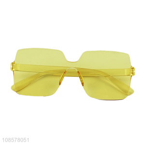 Hot sale frameless plastic sunglasses for women and men
