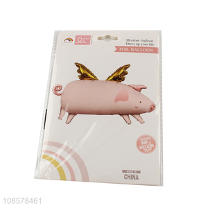 Yiwu factory cartoon pig shape foil balloon for decoration
