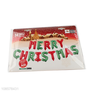 Top sale christmas decoration letter foil balloon kit wholesale