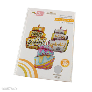 Good sale birthday cake shape foil balloon for birthday party
