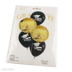 Yiwu market graduation ceremony decorative foil balloon latex balloon kit