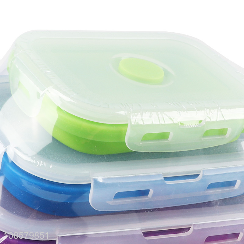 Top selling 4pieces silicone food preservation box wholesale