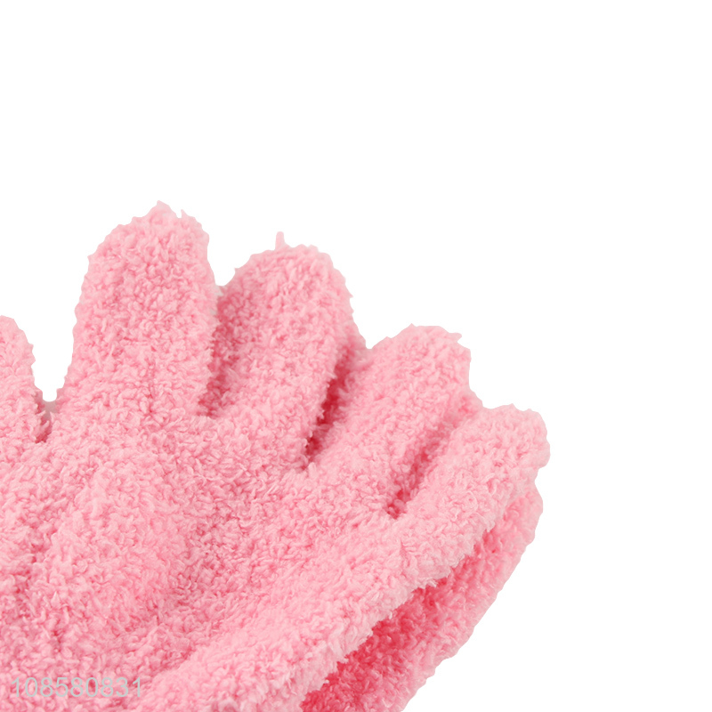 Wholesale winter warm gloves microfiber knitted gloves for adult