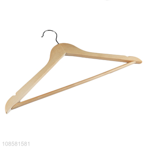 Factory price natural wooden clothes hanger coat suit hanger
