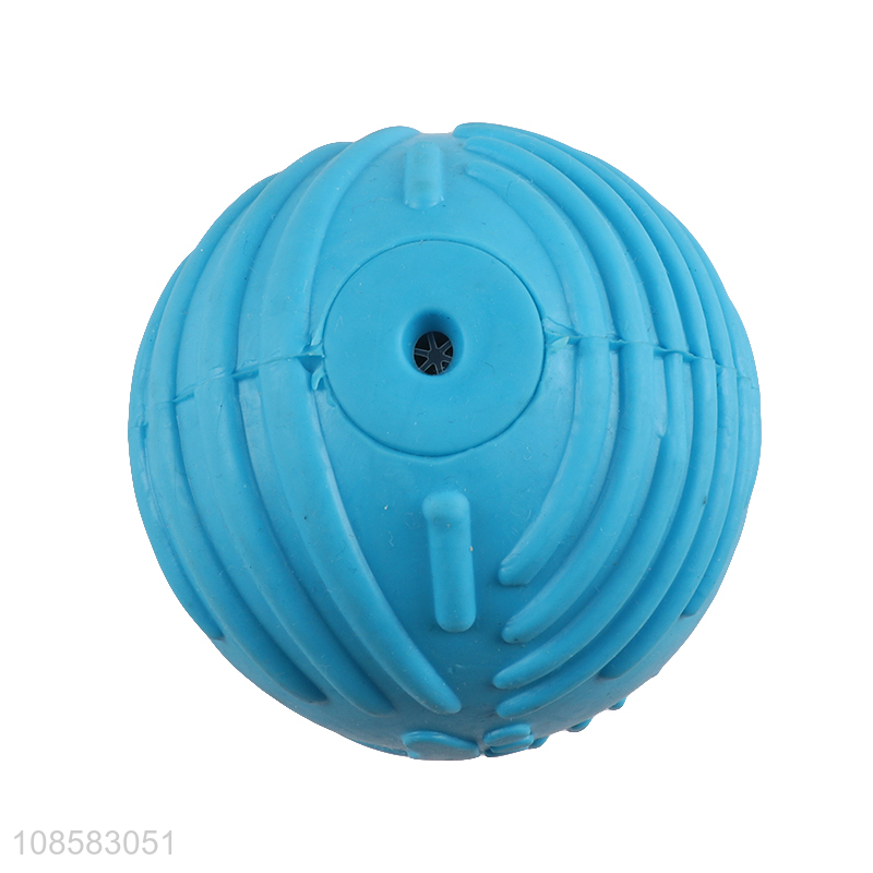 Hot products round blue pets teething toys training interactive toys