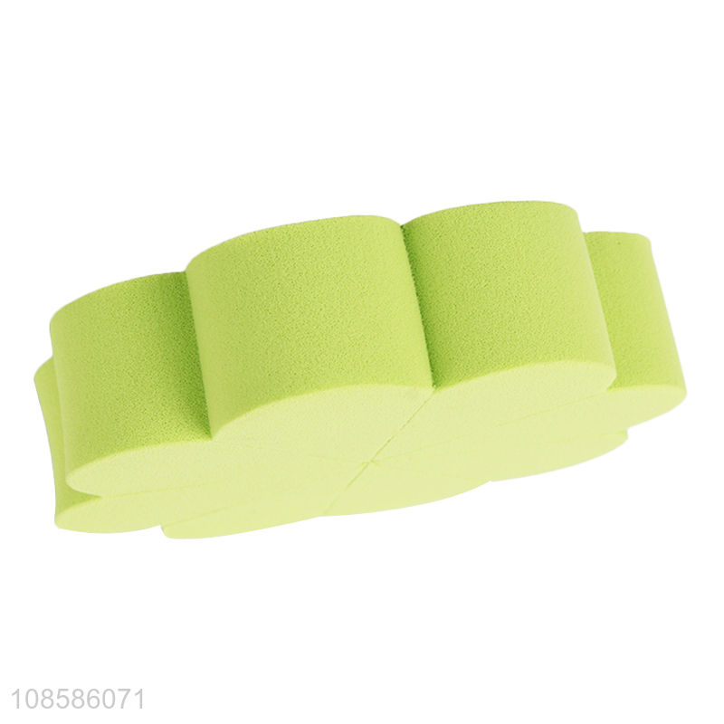 Factory supply green washable makeup puff cosmetic sponge