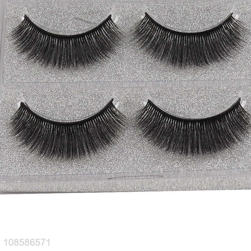 OEM wholesale 3 pairs 6D cruelty-free false eyelash fake eyelash
