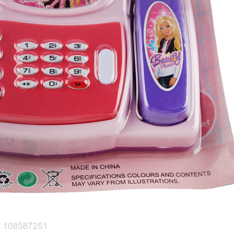 Wholesale music cell phone beauty phone toy for kids toddlers