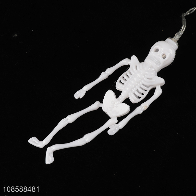 Wholesale Halloween decor AA battery operated plastic skeleton led string light