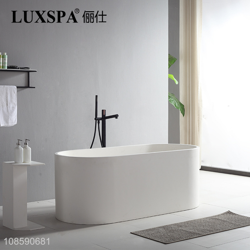 Factory wholesale minimalist modern freestanding artificial stone bathtub
