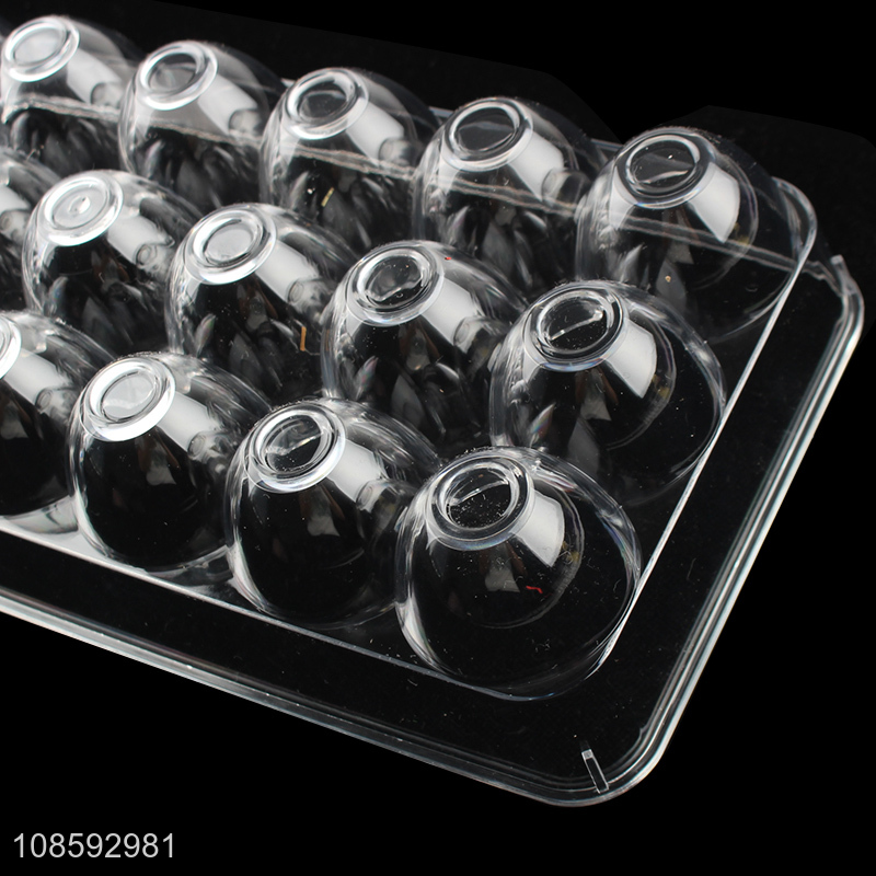 China wholesale transparent egg storage container tray with lid