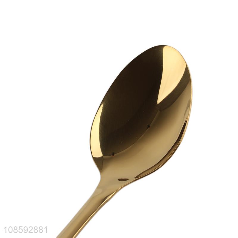 Low price golden non-stick long handle rice spoon