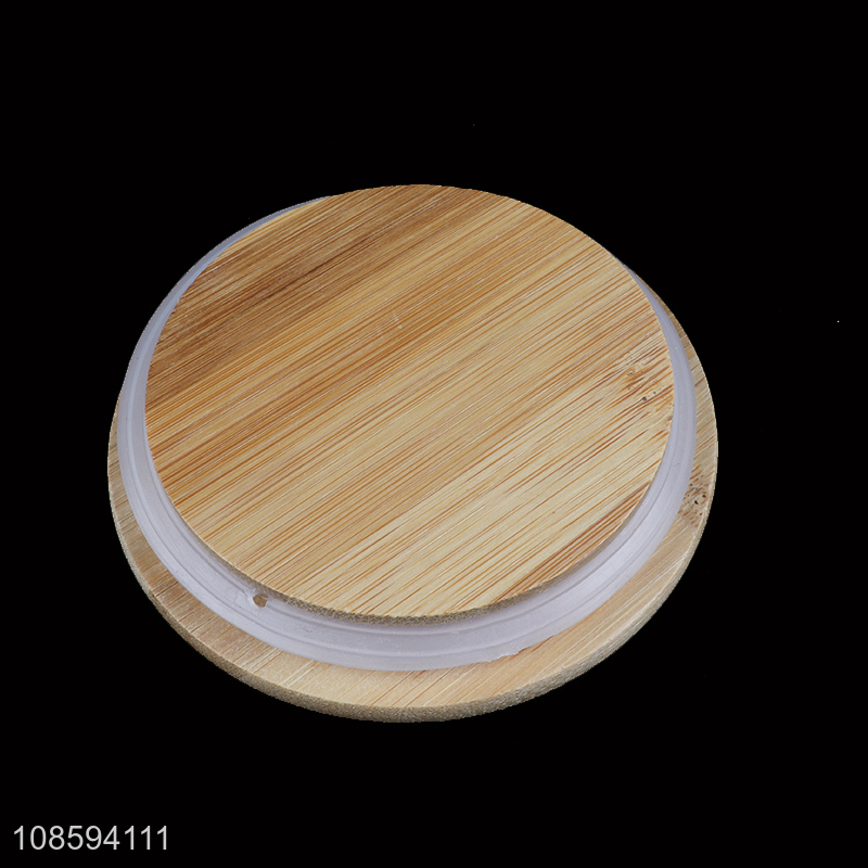 Good quality ceramic spice jar sealed can with bamboo lid