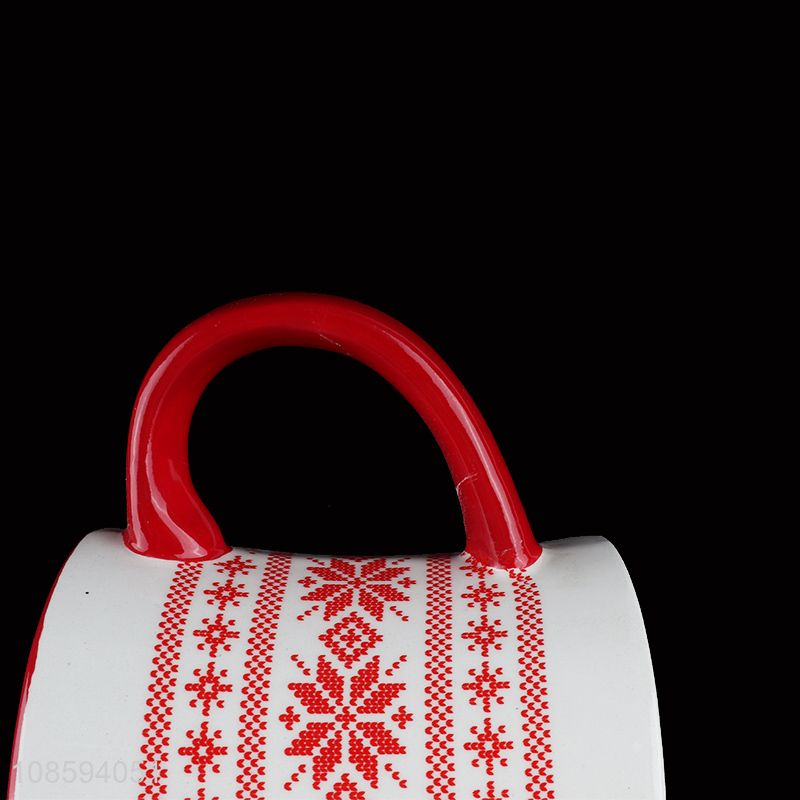 Hot selling Christmas ceramic milk pot porcelain sauce boat