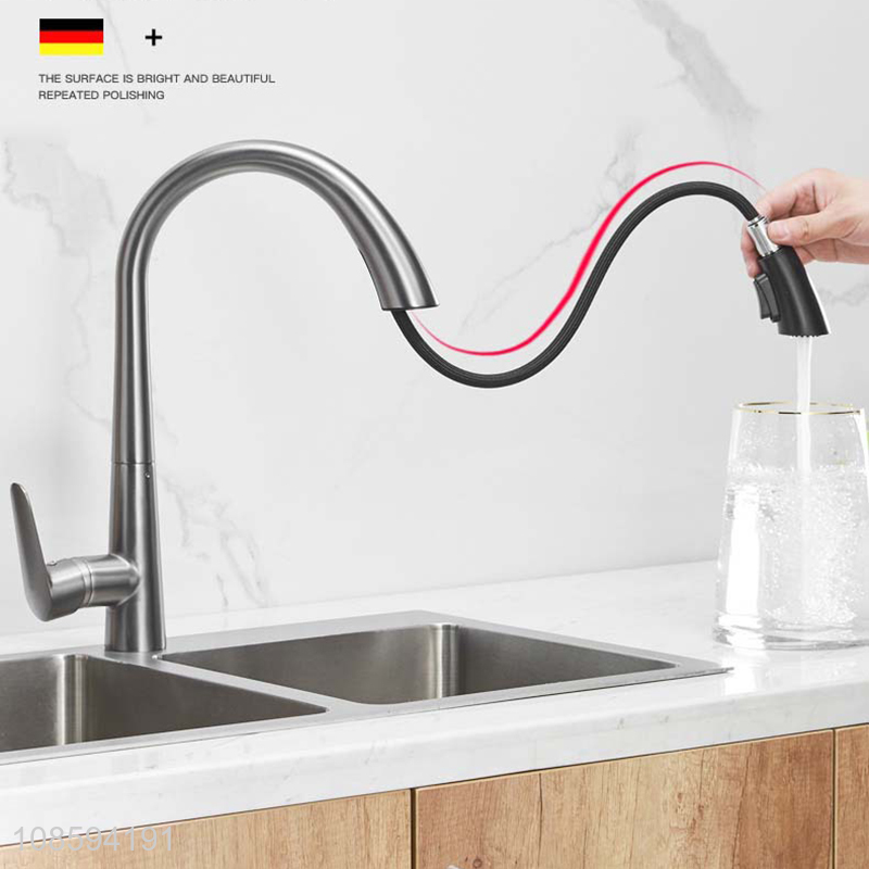 Wholesale custom logo kitchen sink faucet with pull down sprayer