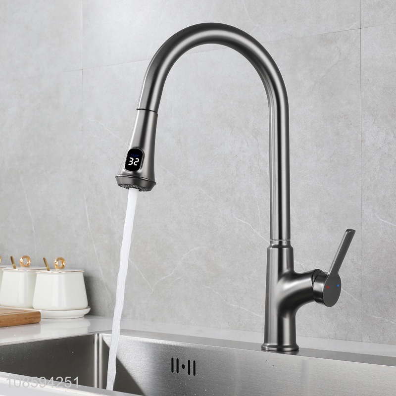 Factory price temperature display faucet roating kitchen sink faucet
