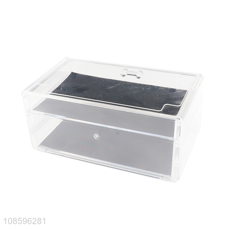 China factory clear makeup organizer cosmetic box for jewelry