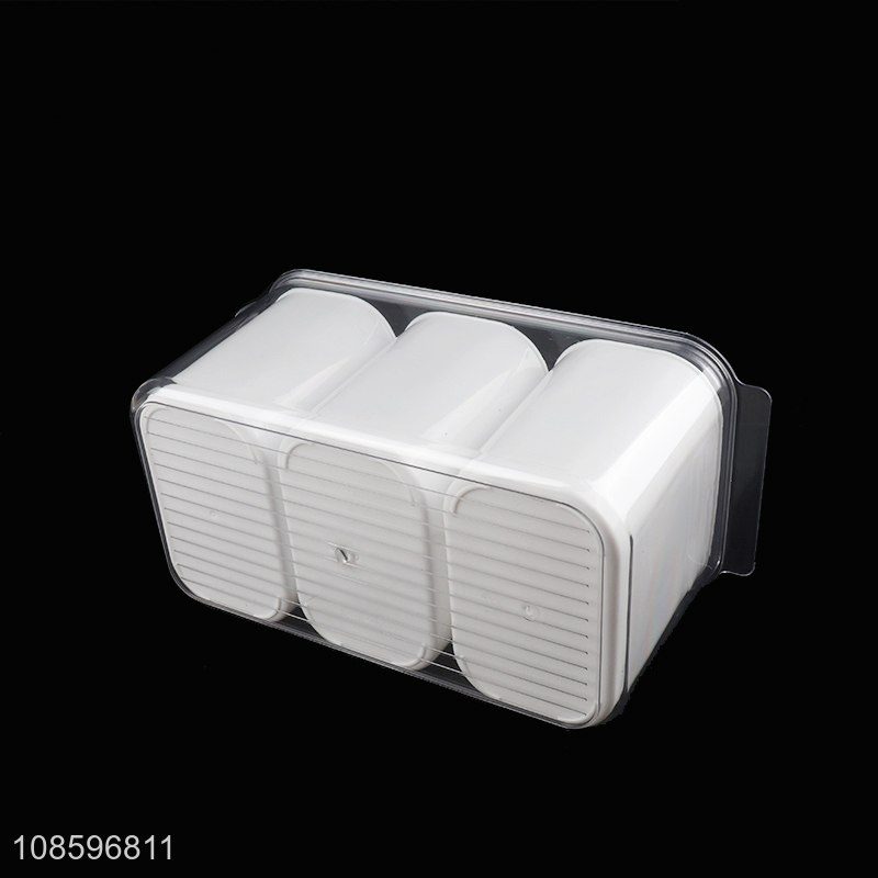 Wholesale 3 small containers plastic refrigerator container storage box