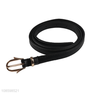 Latest design black ladies pu belt waistband for clothes accessories