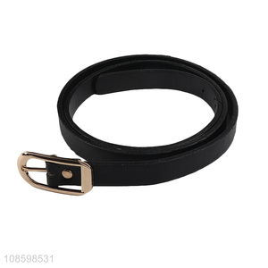 Factory wholesale adjustable women pu belt waistband with buckle