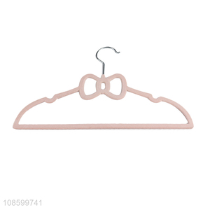 Hot selling flocked clothes hanger velvet hanger for children